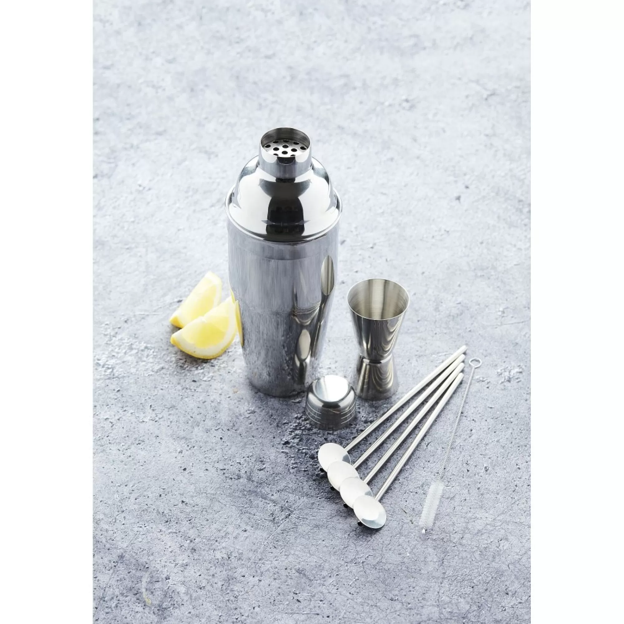 New Point-Virgule Cocktailset (Shaker + Cocktailmaatje + 4 Lepelrietjes) Allerlei