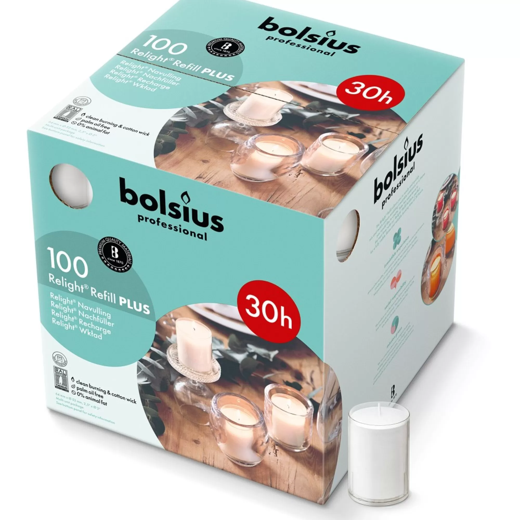 Outlet Relight Vulling Plus 30U Wit H 6,4Cm 5,2Cm 100 Stuks Allerlei