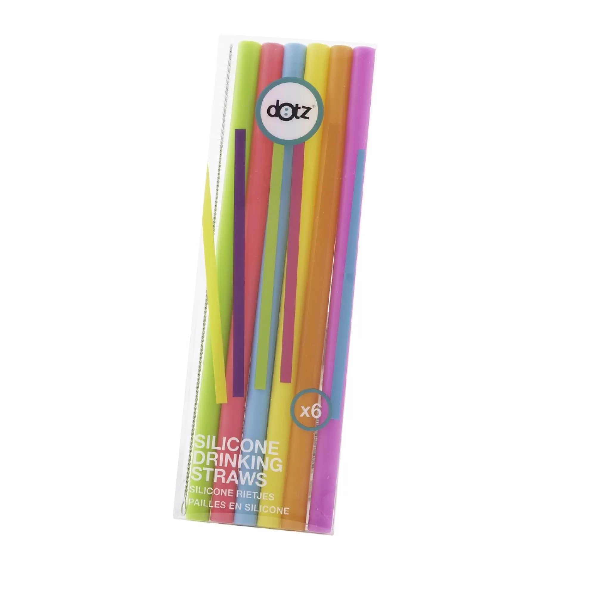 Discount Rietjes Recht Silicone 25Cm Herbruikbaar Met Reinigingsborstel Multicolor 6 Stuks Rietjes