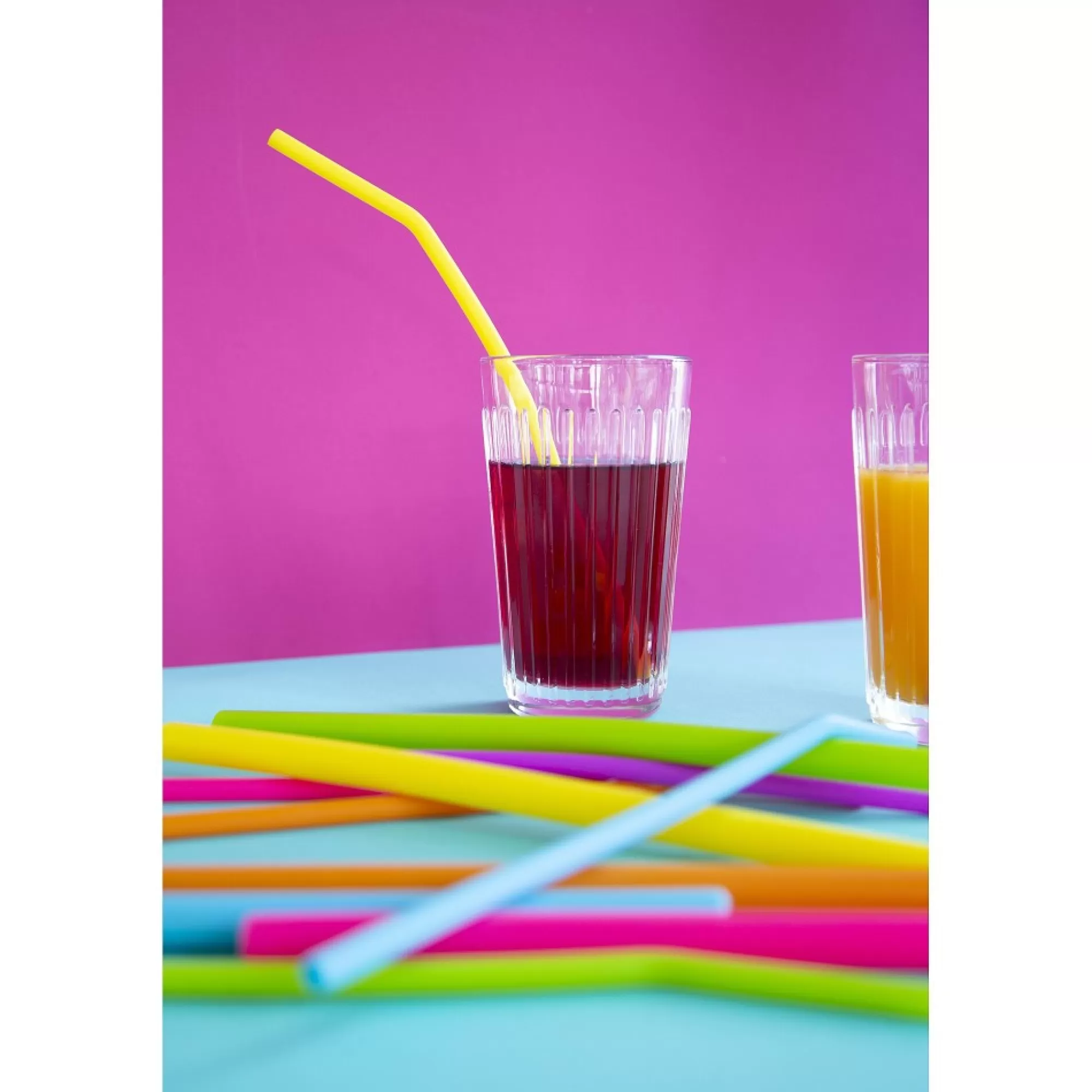 Cheap Rietjes Silicone 25Cm Herbruikbaar Met Reinigingsborstel Multicolor 6 Stuks Rietjes
