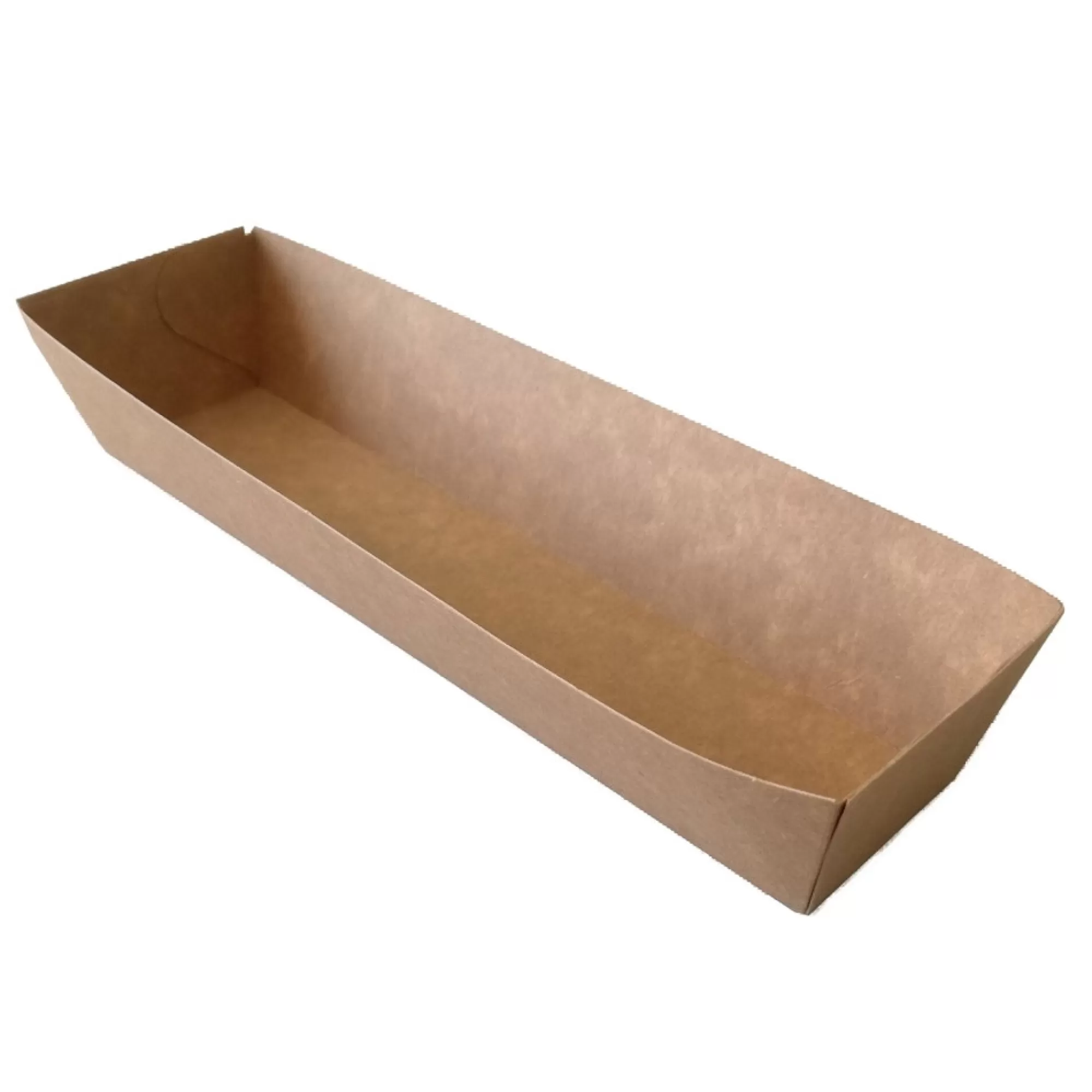 Sale Schotel Karton Bruin Frikandel Smal A16S 185X40X35Mm 100 Stuks Take-Away