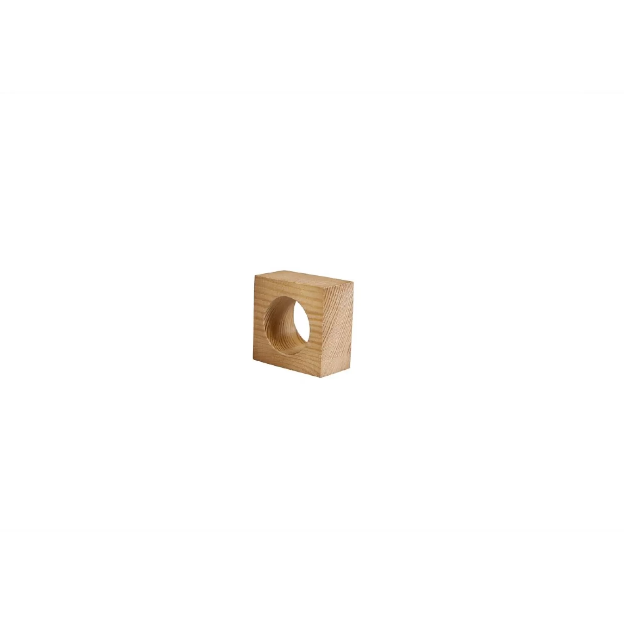 Outlet Servetring Hout 4,5X4,5Cm 3,5Cm Donkerbruin 4 Stuks Servetringen