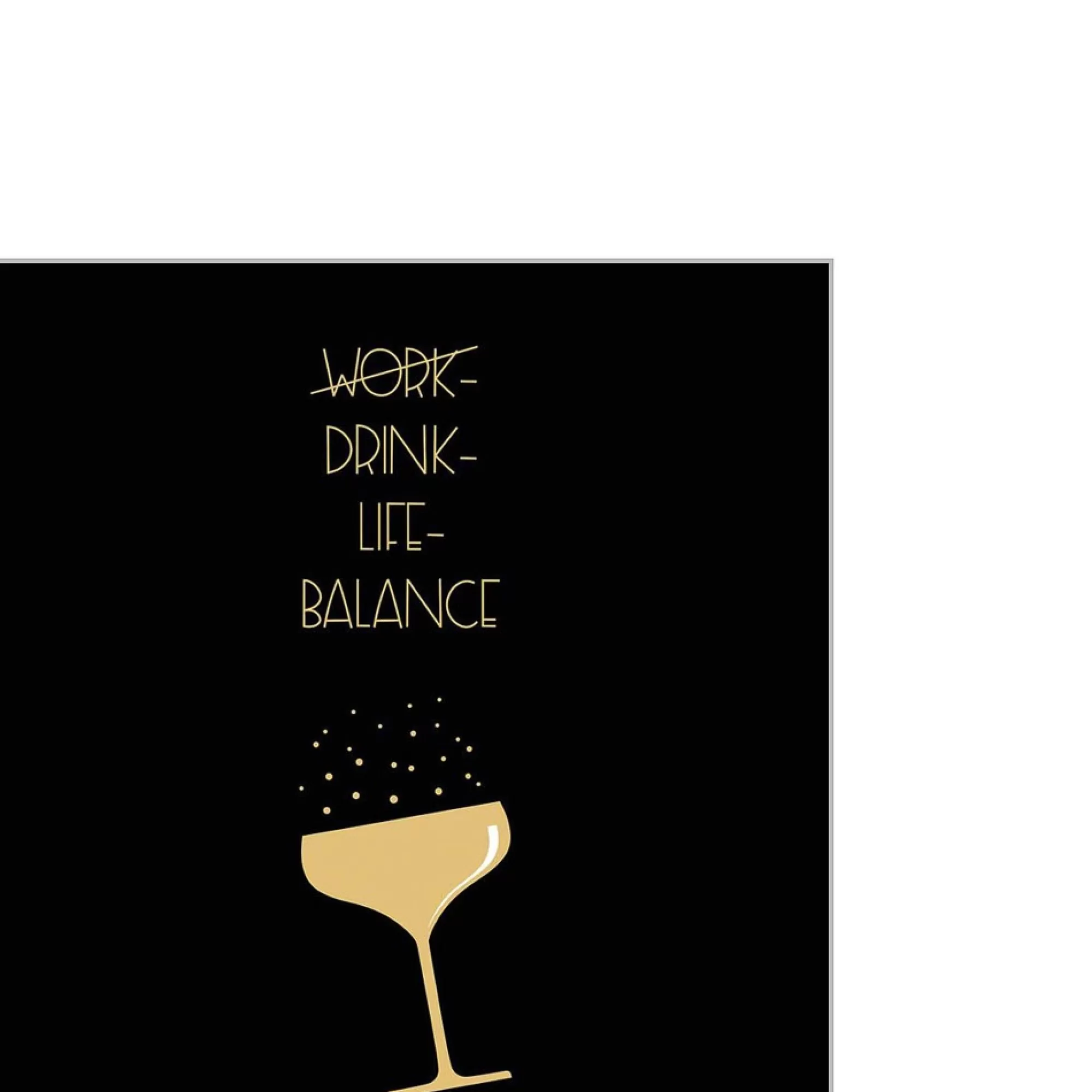 Best Servetten Drink-Life-Balance Black/Gold 25X25Cm 20 Stuks Servetten