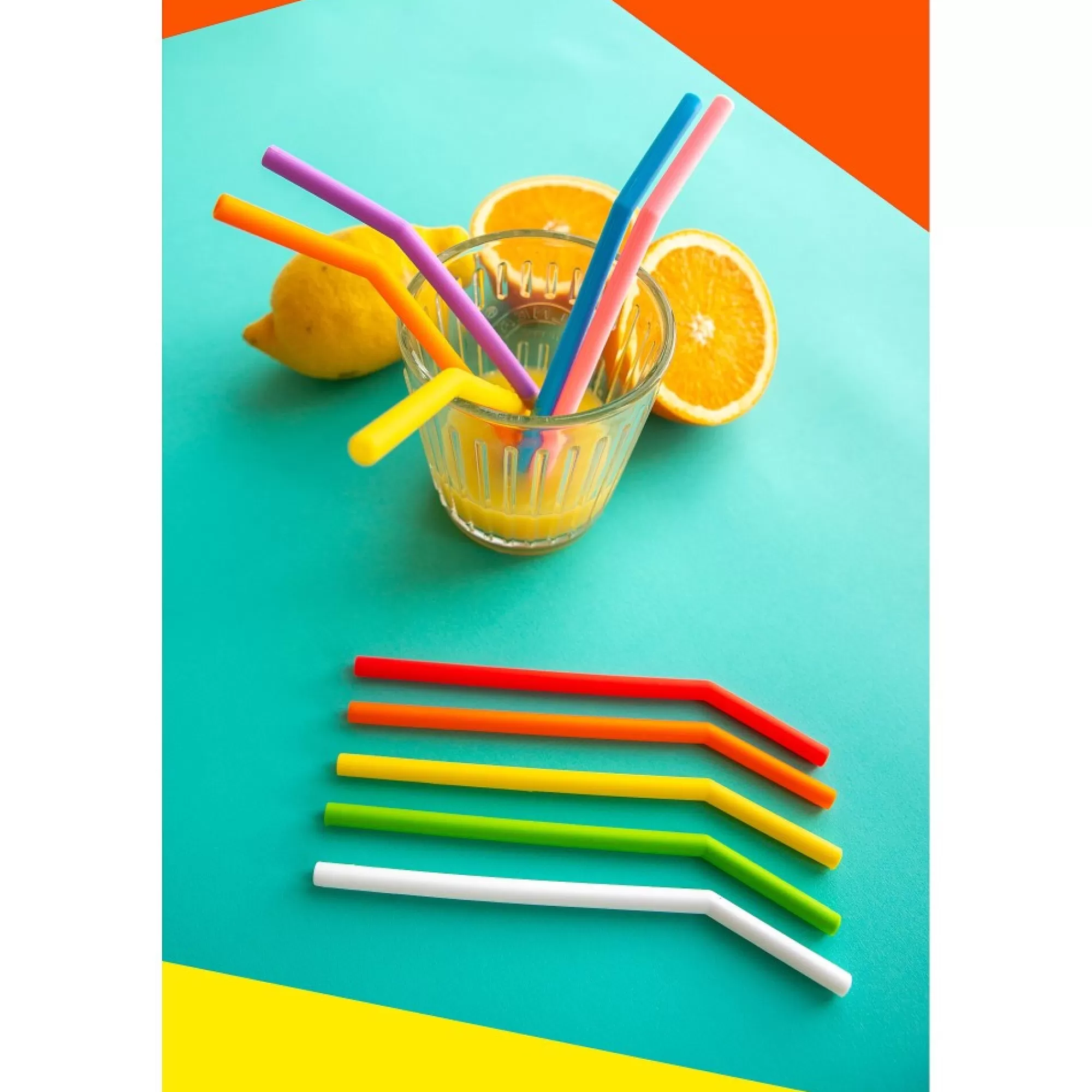 Store Silicone Rietjes 16,5Cm Herbruikbaar Met Reinigingsborstel Multicolor 8 Stuks Rietjes