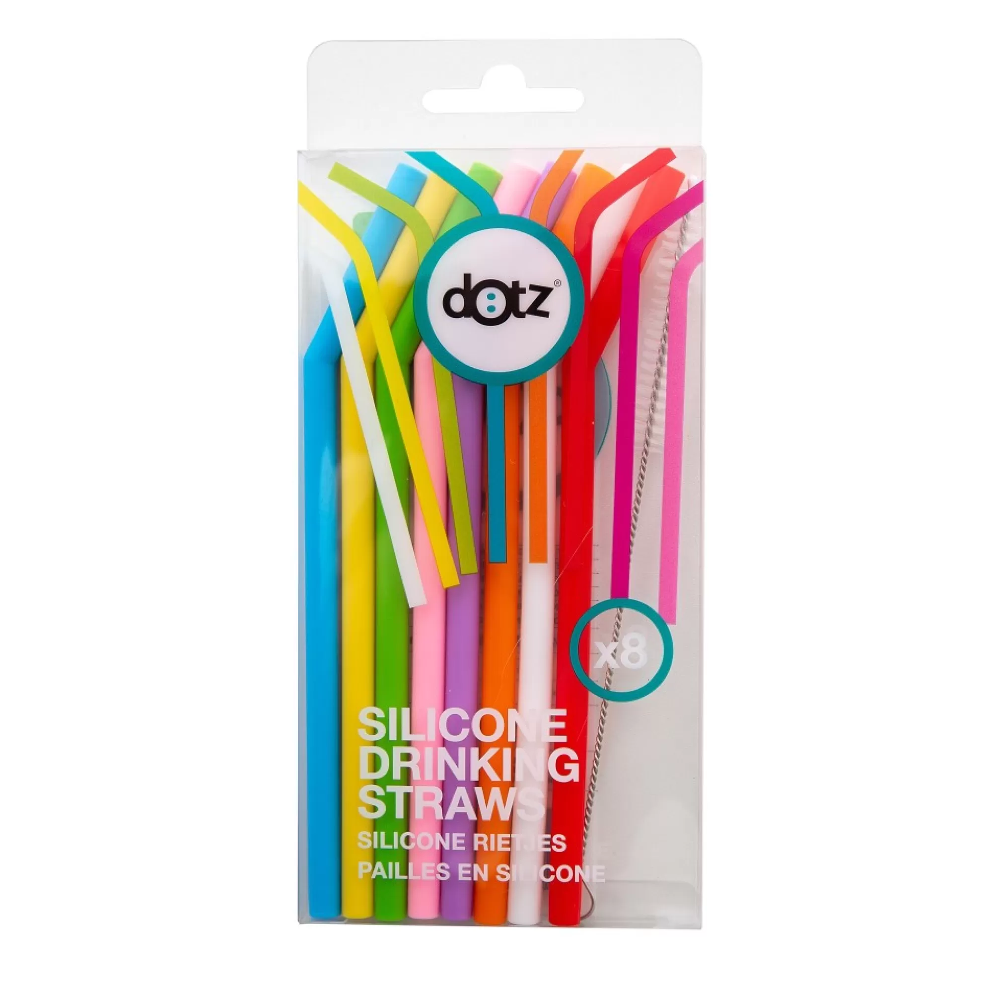 Store Silicone Rietjes 16,5Cm Herbruikbaar Met Reinigingsborstel Multicolor 8 Stuks Rietjes