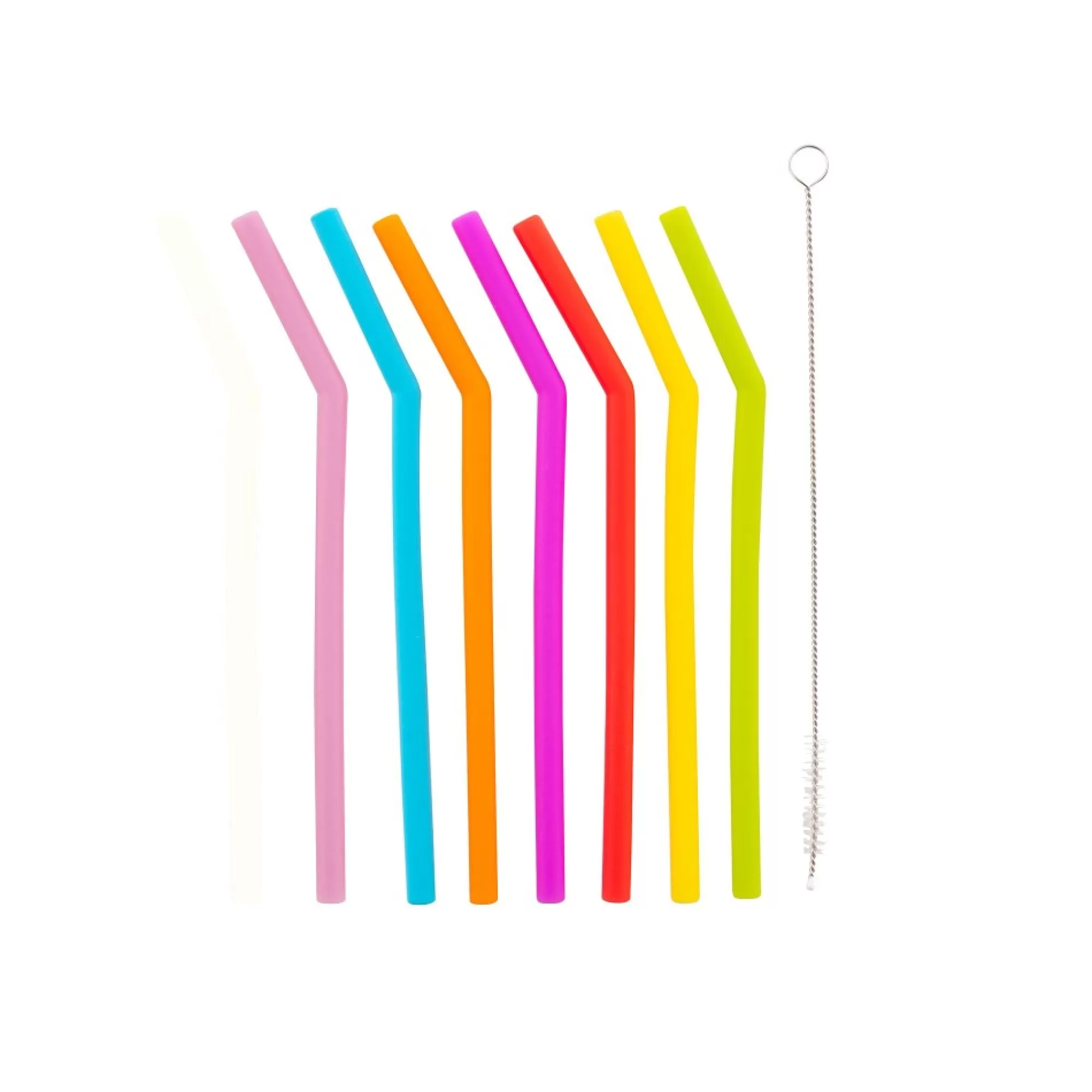 Store Silicone Rietjes 16,5Cm Herbruikbaar Met Reinigingsborstel Multicolor 8 Stuks Rietjes