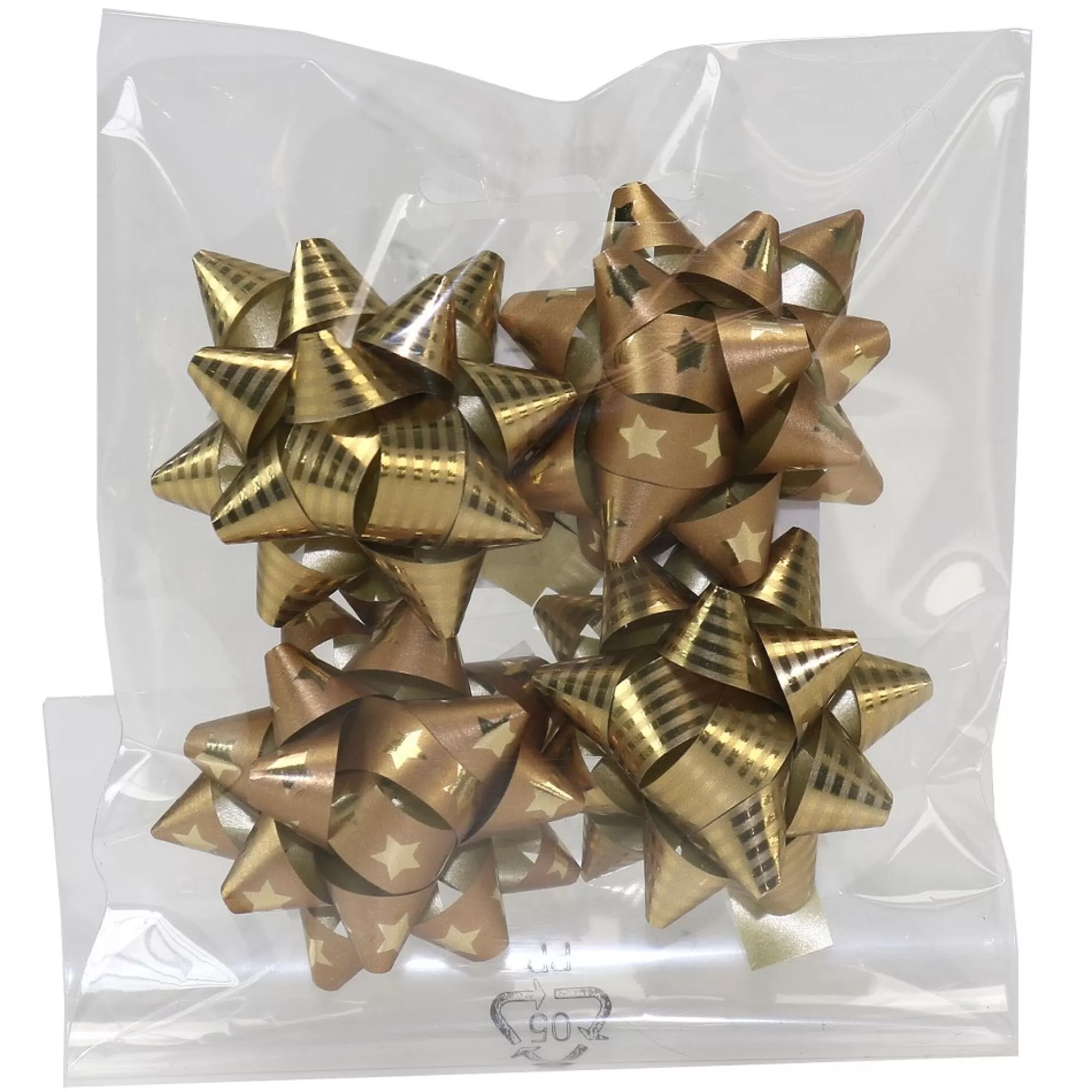 Shop Strik Goud Christmas Star 5Cm 4 Stuks Linten, Strikken, Tape & Etiketten