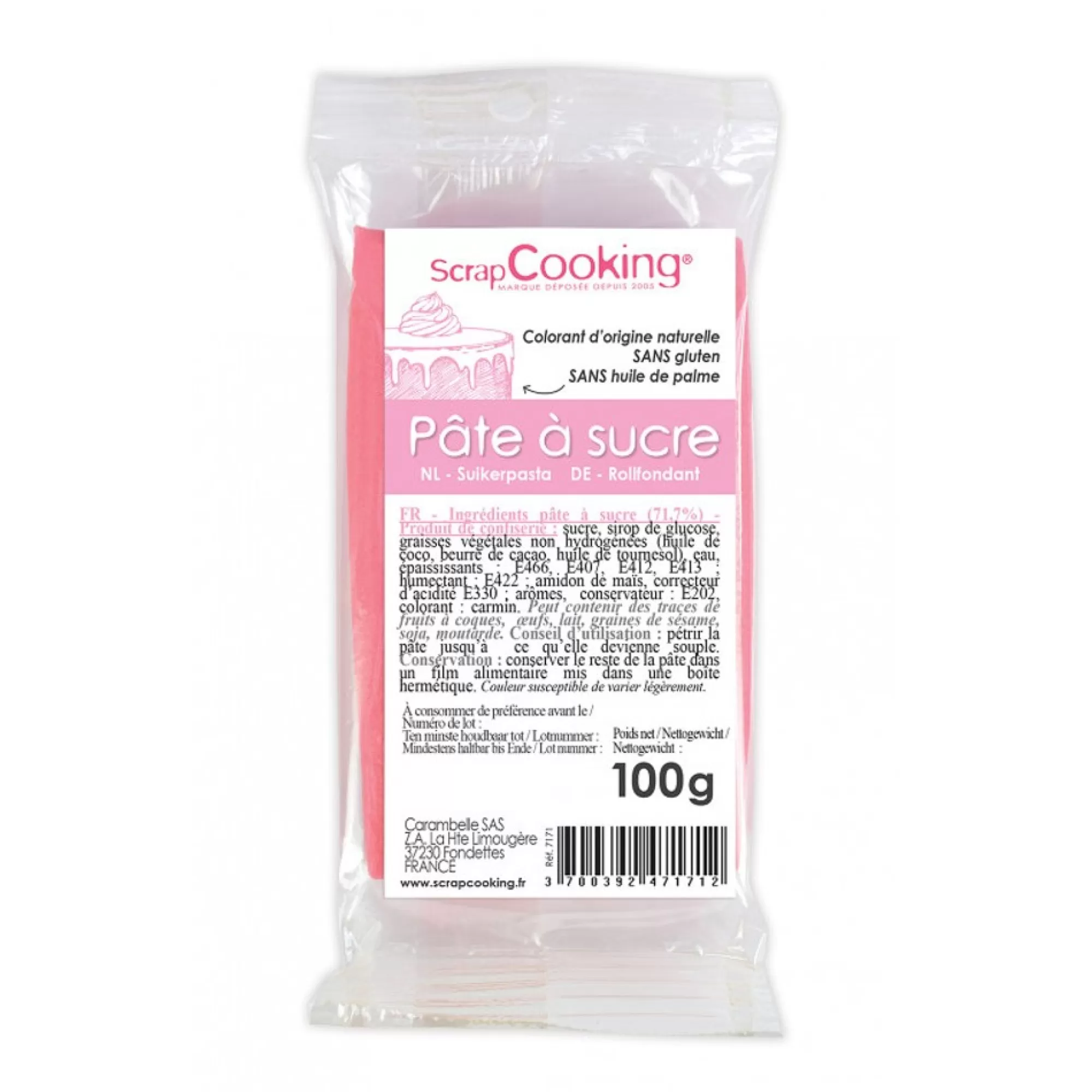 Cheap Suikerpasta Glutenvrij Roze 100G Desserts