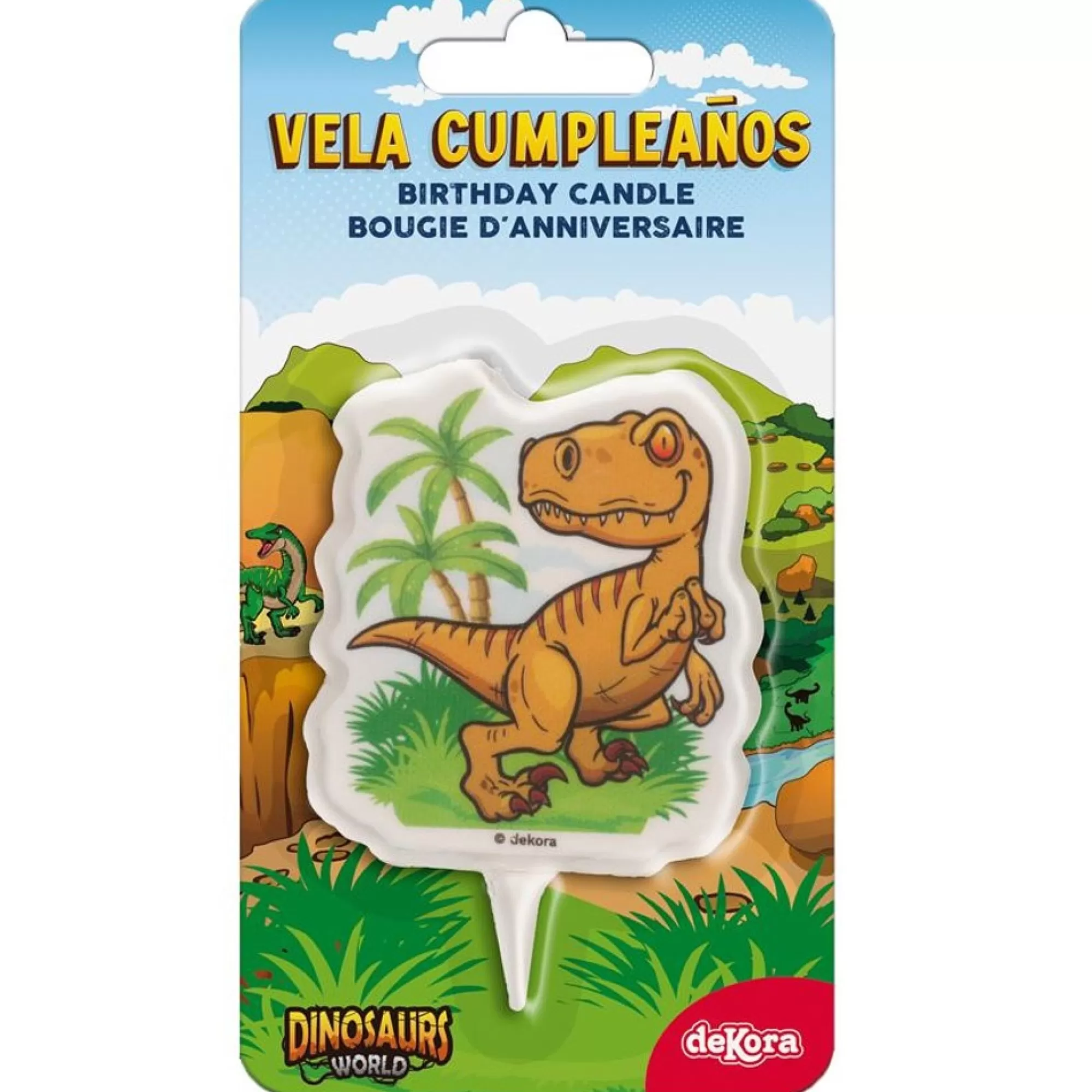 Shop Taartkaarsje 2D Dino 7,5Cm Fantasiekaarsen