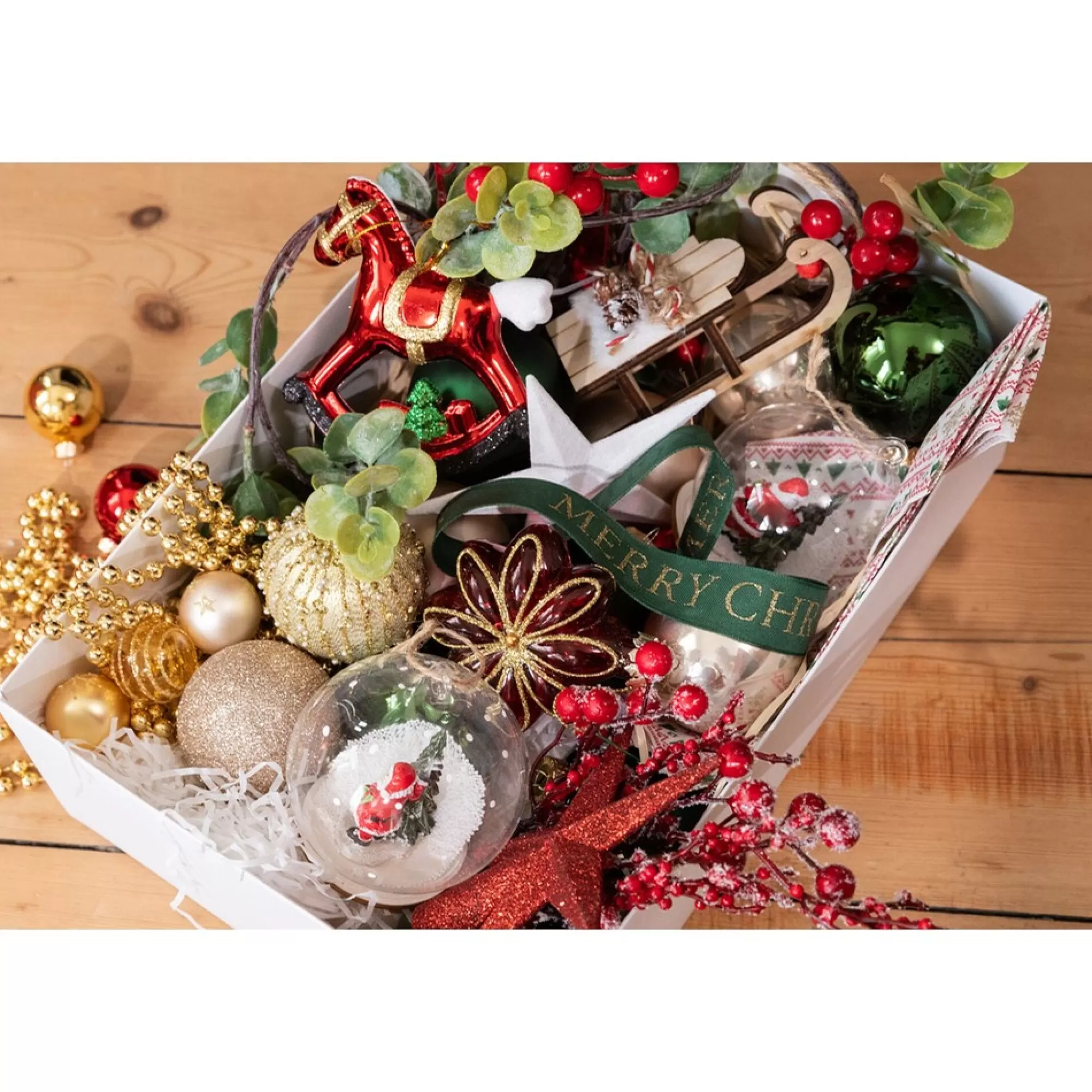 Discount Tak Met Bessen Rood Frosted Kleine Kerstdecoratie