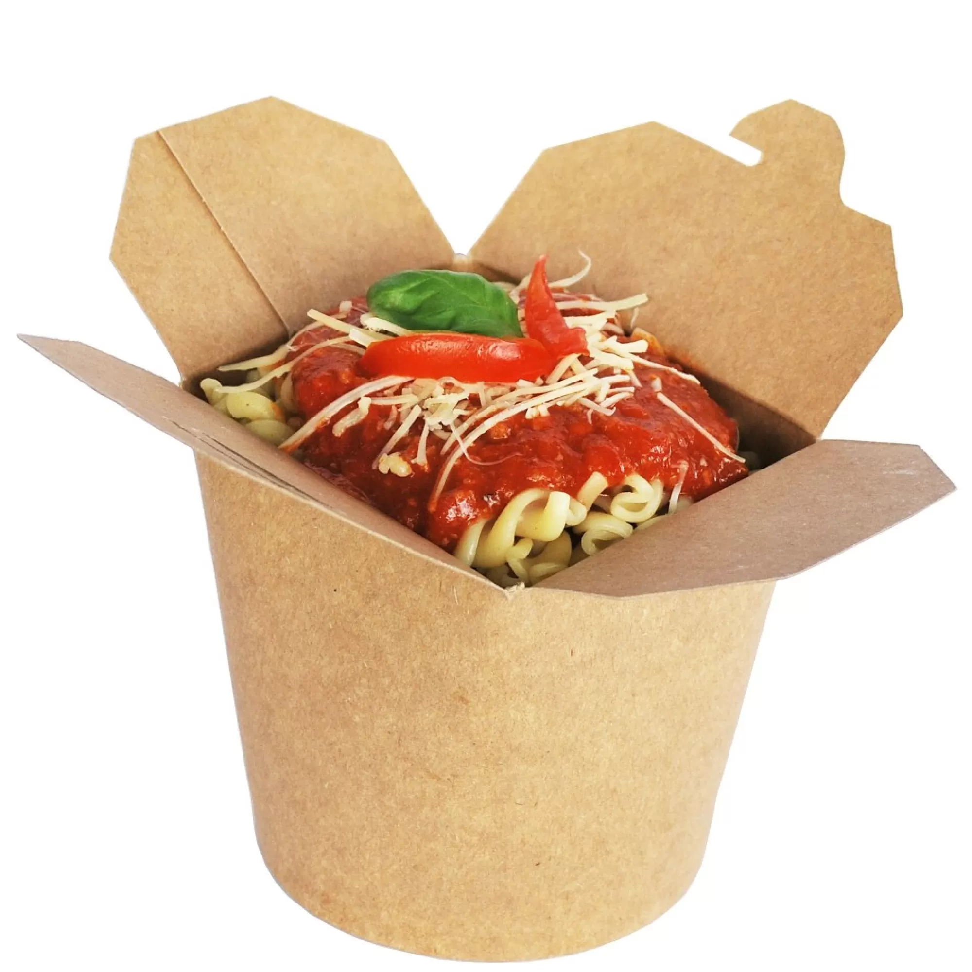 Best Take Away Box 450Ml Rond Bruin Met Pe Coating Microgolf 25 Stuks Take-Away