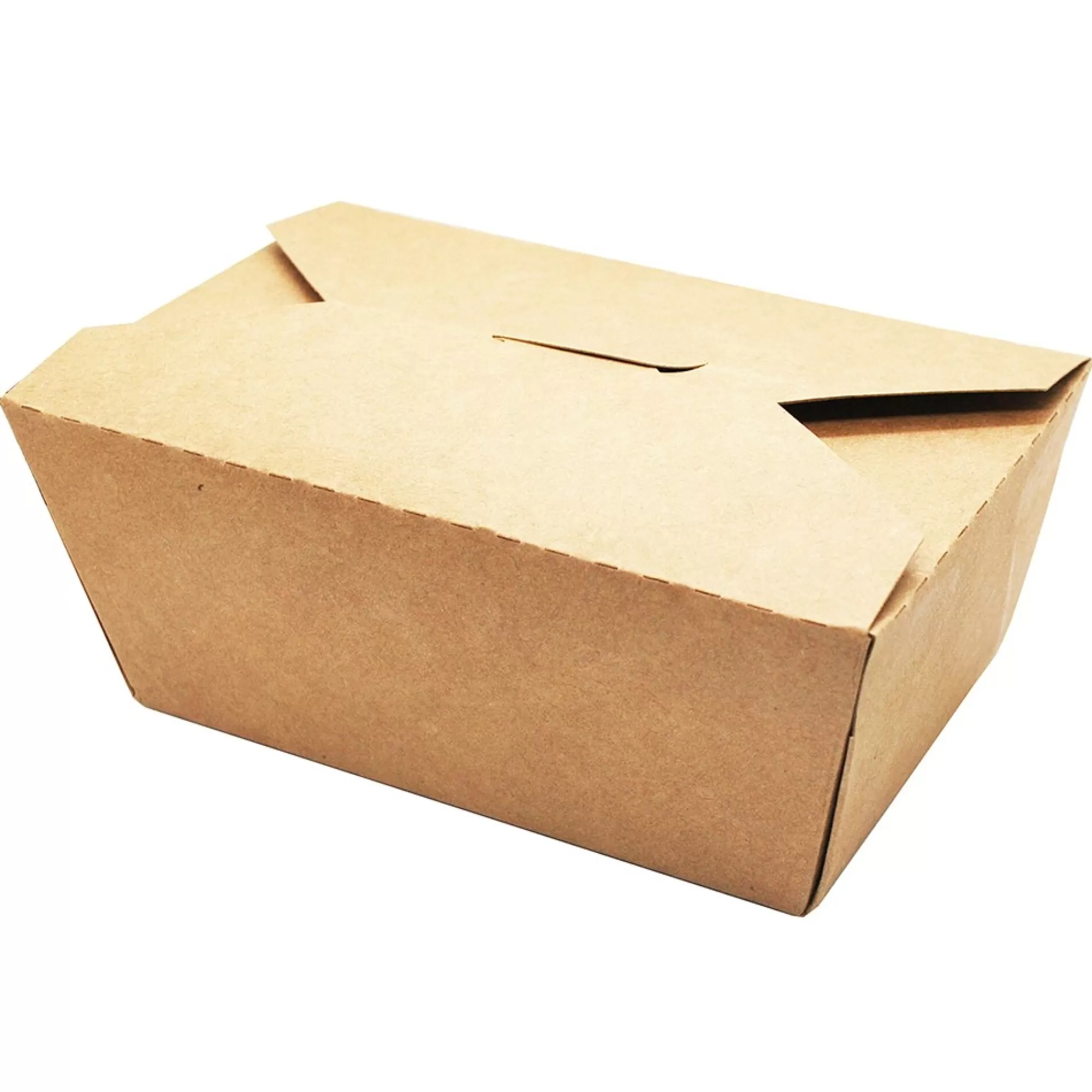 Outlet Take Away Box 900Ml Rechthoekig Met Pe Coating 16X10X6.5Cm Bruin Microgolf 25 Stuks Take-Away