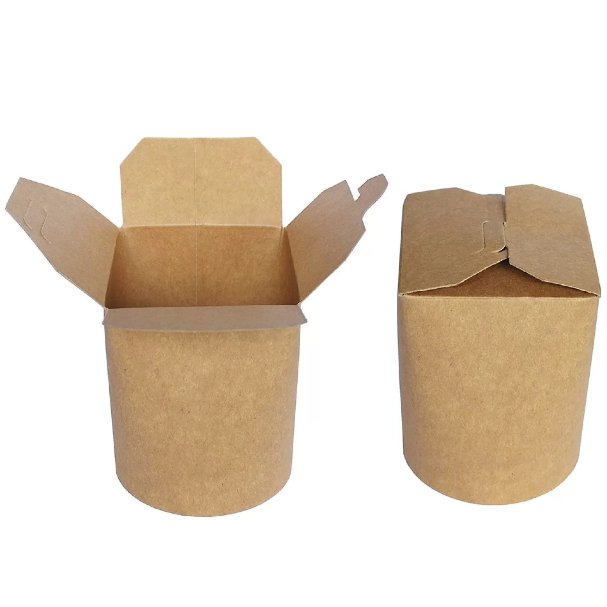 Best Sale Take Away Box 950Ml Rond Pe Coating Bruin 25 Stuks Take-Away