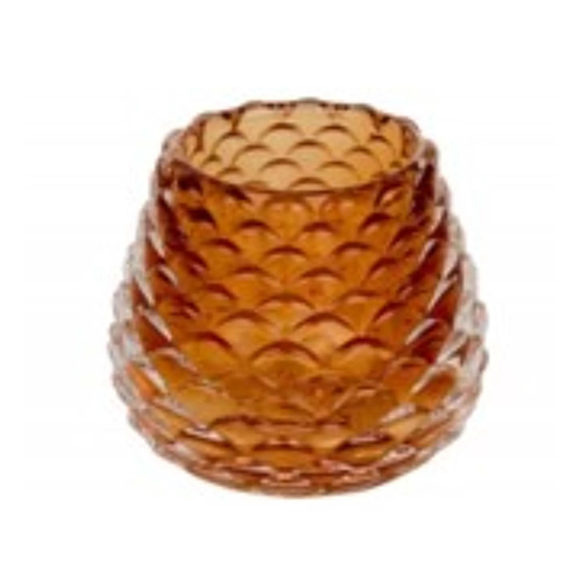 Cheap Theelichthouder Amber Glas Cone H 8Cm 7Cm Tafeldecoratie