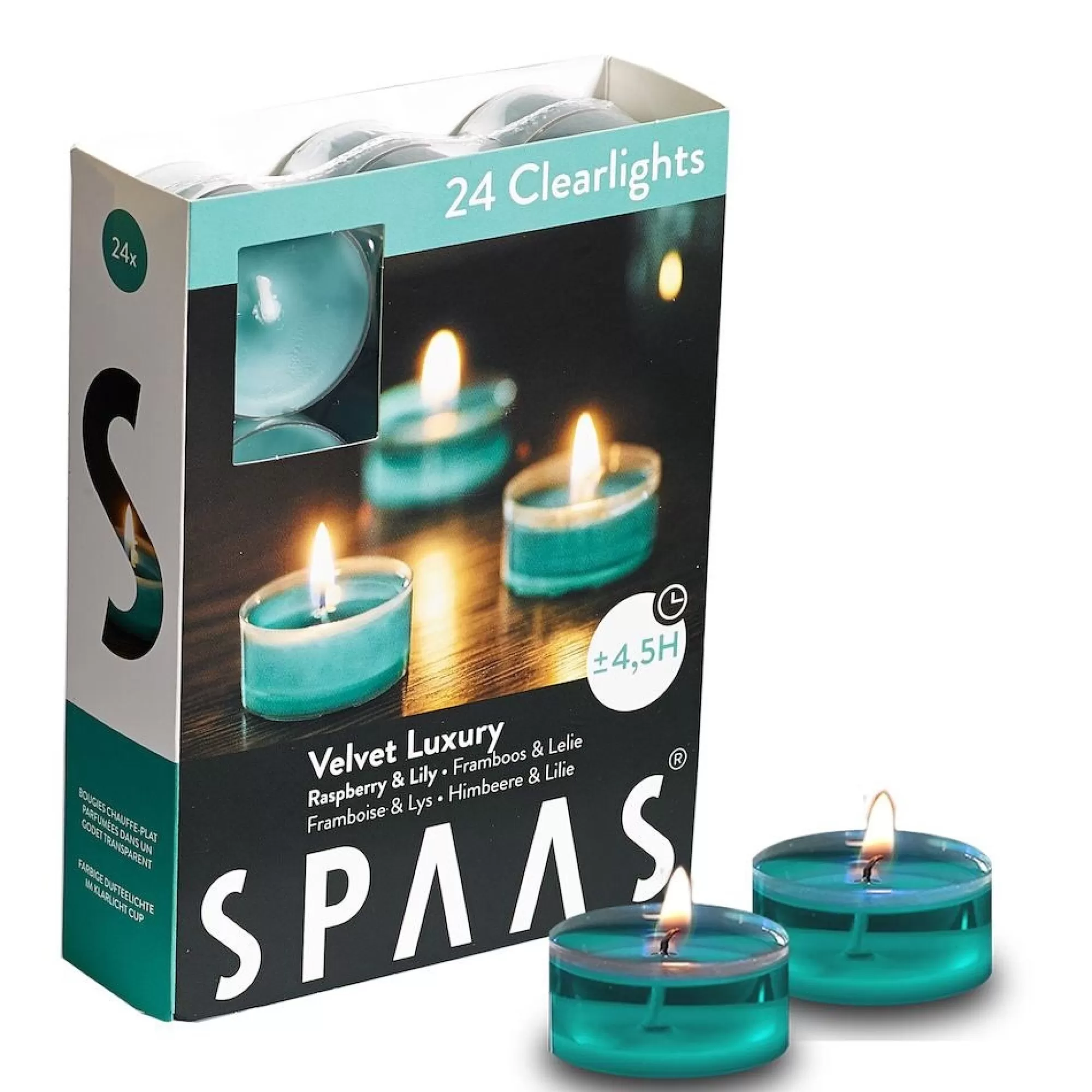 Cheap Theelichtjes Geur Velvet Luxury Clearcup H 1,9Cm 3,8Cm 4,5U 24 Stuks Theelichtjes