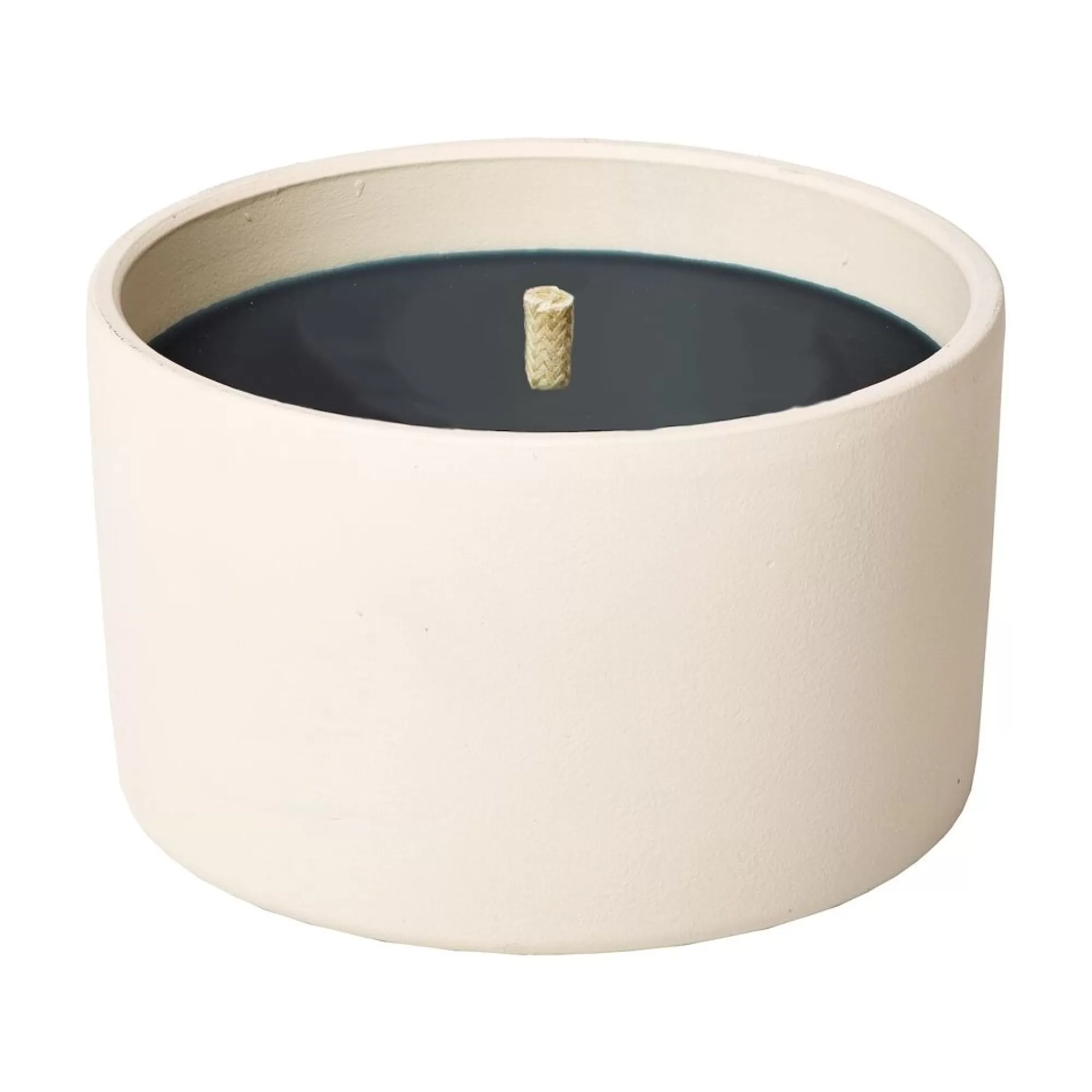 Store Tuinkaars In Terracottapot Wit Vulling Zwart H 8,2Cm 13,8Cm 11U Kaarsen & Houders