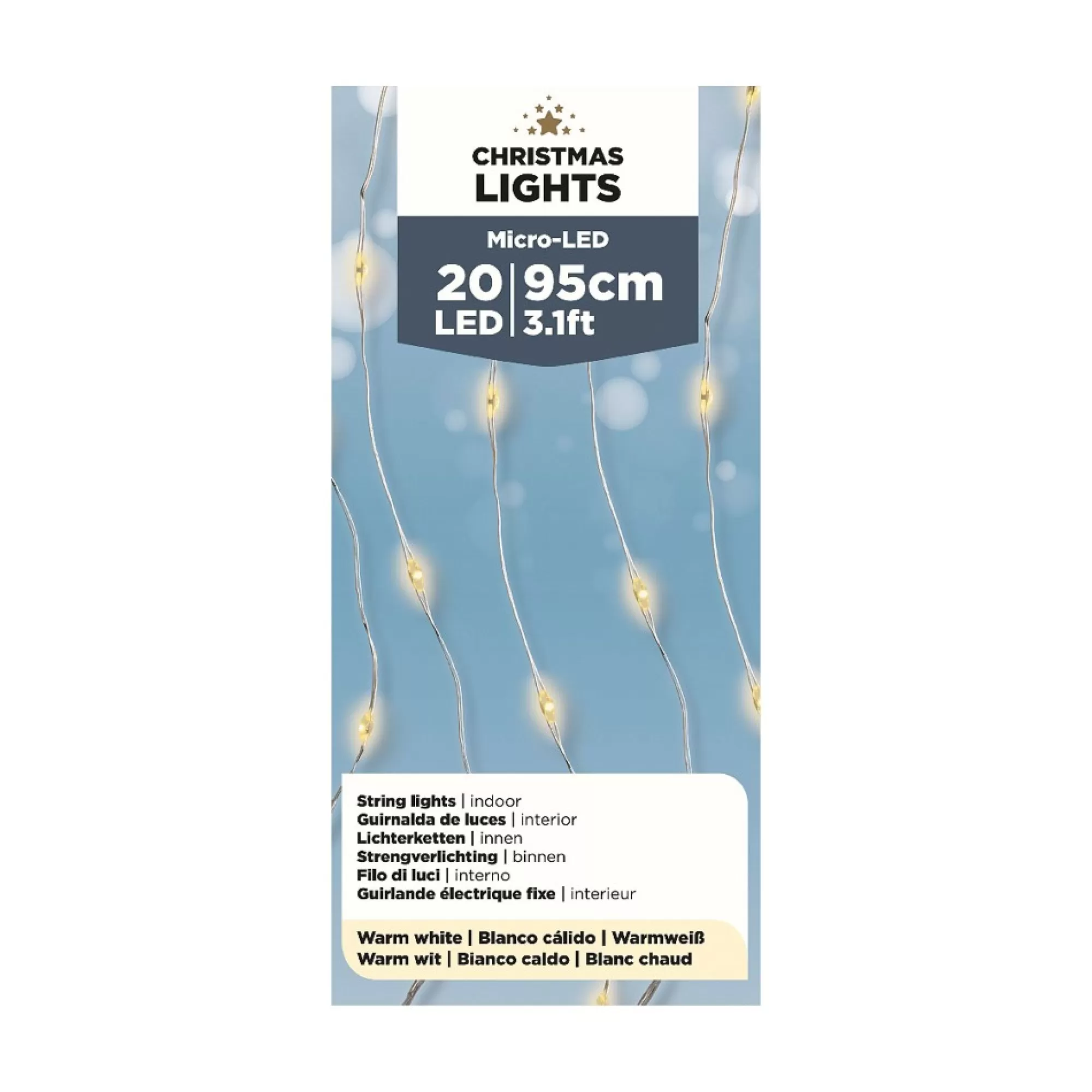 Shop Verlichting Warm Wit 20 Leds 2Xaa-Batterij Niet Inbegrepen Warm Witte Kerstverlichting